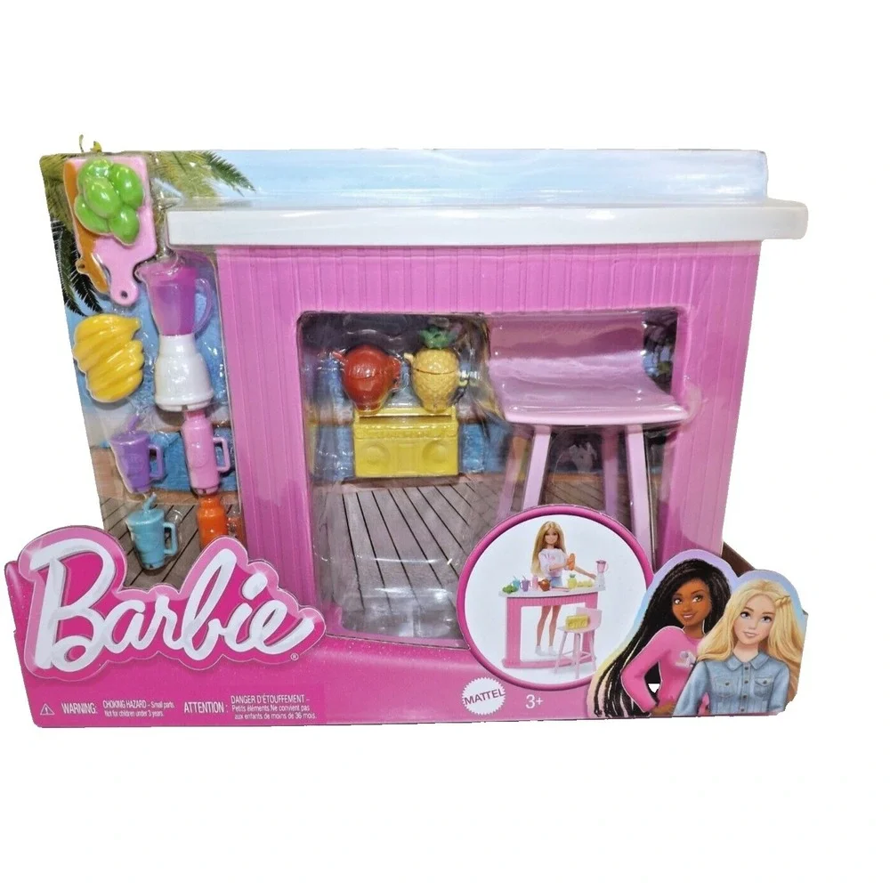 Barbie Accessories Doll House Furniture and Decor  Poolside Smoothie Bar
